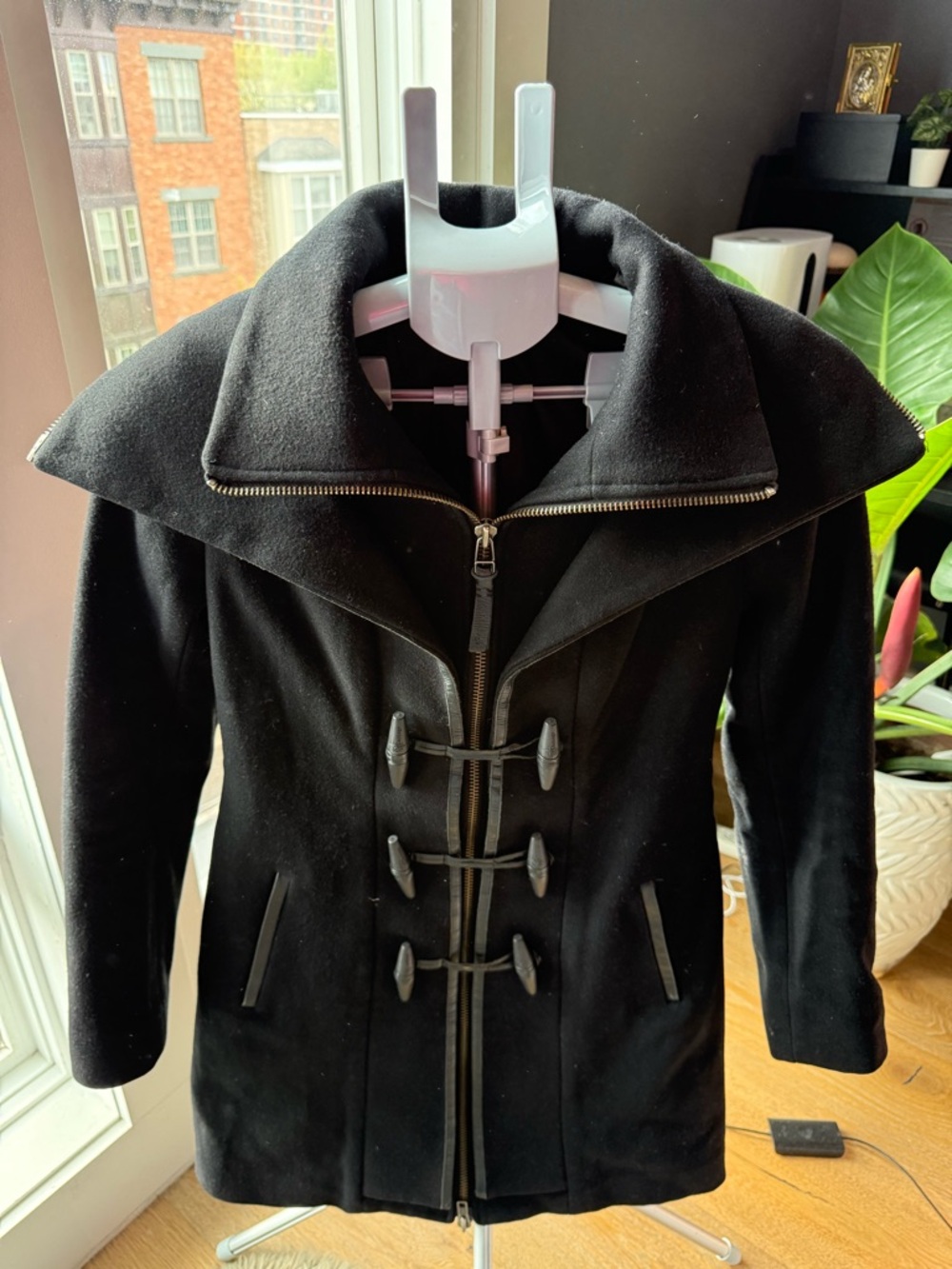 Mackage Black Pea Coat size S/P